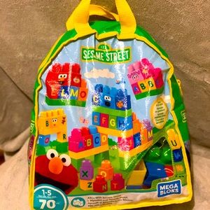 Sesame Street mega bloks! Learn the alphabet and spelling!
